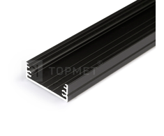 3m LED juostos profilis WIDE24 G/W, juodai anoduotas