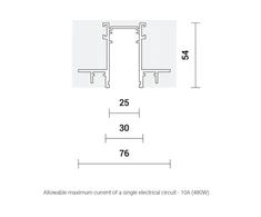 Bikuva.lt 3m užglaistomas magnetinės sistemos bėgelis SPECTRA LIGHTING INSIGHT, baltas