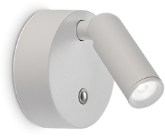 3W LED įkraunamas sieninis šviestuvas BEAN, baltas, 3000K, dimeriuojamas, su jungikliu, 350233