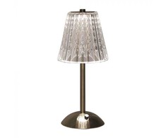 V-tac 3W LED įkraunamas stalinis šviestuvas, nikelio sp. korpusu, 3000/6000K, dimeriuojamas