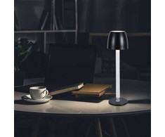 V-tac 3W LED įkraunamas stalo šviestuvas, juodas, 3000K, dimeriuojamas