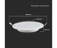 V-tac 3W LED įleidžiama panelė, balta, 4000K