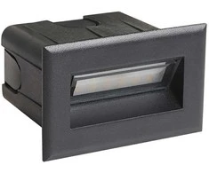 3W LED įleidžiamas fasado šviestuvas ERBA 4K, juodas, 4000K