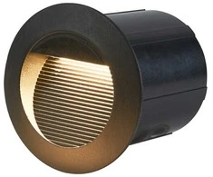 3W LED įleidžiamas fasado šviestuvas PIANI 3K, juodas, 3000K