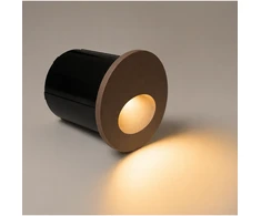3W LED įleidžiamas lauko šviestuvas laiptų apšvietimui, rudas, 2700K, IP65, E320-27C