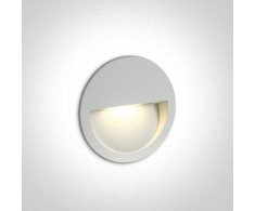 3W LED įleidžiamas sieninis lauko šviestuvas, baltas, 3000K, 68068/W/W