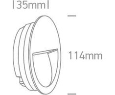 3W LED įleidžiamas sieninis lauko šviestuvas, baltas, 3000K, 68068/W/W