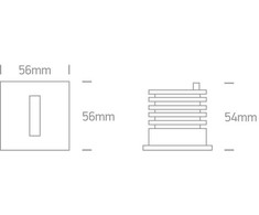3W LED įleidžiamas sieninis šviestuvas, baltas, 3000K, 68004/W/W