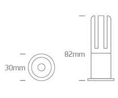 3W LED įleidžiamas šviestuvas, baltas, 3000K, 10103J/W/W