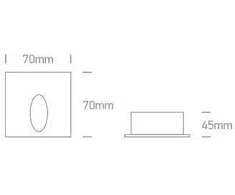 3W LED įleidžiamas šviestuvas, baltas, 3000K, IP54, 68032/W/W