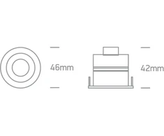 3W LED įleidžiamas vidaus/lauko šviestuvas, baltas, 3000/3500/4000K, IP65, 10103M/W/V
