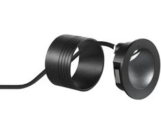 3W LED įmontuojamas fasado šviestuvas laiptų apšvietimui ONYX, juodas, 3000K, IP54
