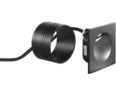 3W LED įmontuojamas fasado šviestuvas laiptų apšvietimui ONYX, juodas, 3000K, IP54