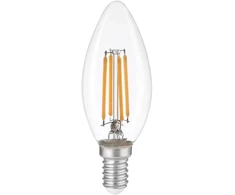 3W LED lemputė, skaidri, E14, 3000K