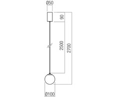 3W LED pakabinamas šviestuvas IRIDES, juodas, 2700K, 01-4080