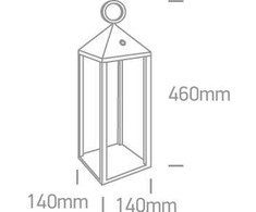 3W LED pastatomas lauko šviestuvas, juodas, 3000K, 67462/B/W
