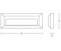 3W LED paviršinis lauko šviestuvas, grafito sp., 3000K, E229