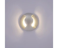 Lubinis šviestuvas 3W LED sieninis fasado šviestuvas BASILIO, sidabro sp., 3000K, IP65