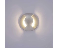 Lubinis šviestuvas 3W LED sieninis fasado šviestuvas BASILIO, sidabro sp., 3000K, IP65