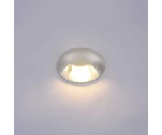 Lubinis šviestuvas 3W LED sieninis fasado šviestuvas BASILIO, sidabro sp., 3000K, IP65