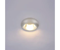 Lubinis šviestuvas 3W LED sieninis fasado šviestuvas BASILIO, sidabro sp., 3000K, IP65