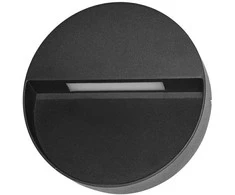 3W LED sieninis fasado šviestuvas PIANA 4K, juodas, 4000K