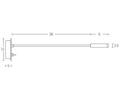 3W LED sieninis įleidžiamas šviestuvas, juodas, 3000K, H69