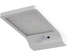 3W LED sieninis lauko šviestuvas DOOR, baltas, 4000K, su saulės baterija ir judesio davikliu, IP44