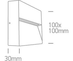 3W LED sieninis šviestuvas, antracito sp., 2200/2700/3000/4000K, IP65, 67359A/AN/V