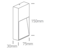 3W LED sieninis šviestuvas, baltas, 2200/2700/3000/4000K, IP65, 67359C/W/V