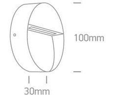 3W LED sieninis šviestuvas, baltas, 2200/2700/3000/4000K, IP65, 67359/W/V