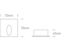 3W LED sieninis šviestuvas, juodas, 3000K, 68032/B/W