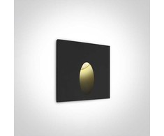 3W LED sieninis šviestuvas, juodas, 3000K, 68032/B/W