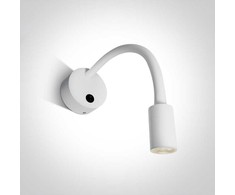 3W LED sieninis šviestuvas- skaitymo lempa, baltas, 3000K, 65738A/W/W