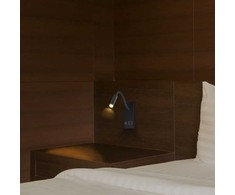 3W LED sieninis šviestuvas - skaitymo lempa, juodas, 3000K, su USB/PD jungtimi, CREE LED chip