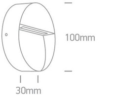 3W LED sieninis šviestuvas, antracito sp., 3000K, 67359/AN/W
