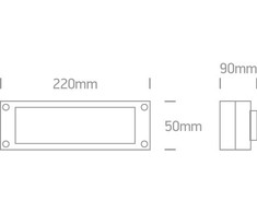 3W LED sieninis lauko šviestuvas, pilkas, 3000K, 67176/G/W
