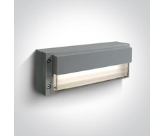 3W LED sieninis lauko šviestuvas, pilkas, 3000K, 67176/G/W