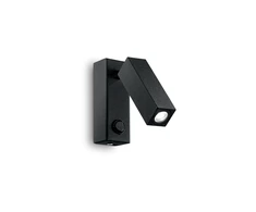 Sieninis šviestuvas Ideal Lux 3W wall lamp with 1 light PAGE, 3000K, juodas