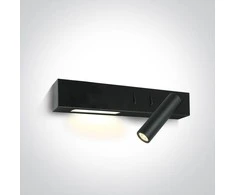 Bikuvalt 3W+6W LED paviršinis sieninis šviestuvas, juodas, 3000K, 65146A/B/W