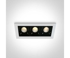 3x2W LED įleidžiamas šviestuvas, baltas, 3000K, 50302B/W/W
