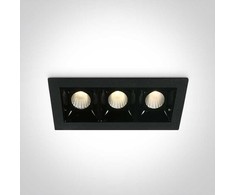 3x2W LED įleidžiamas šviestuvas, juodas, 3000K, 50302B/B/W