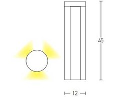 3x5W LED pastatomas lauko šviestuvas, grafito sp., 3000K, E132