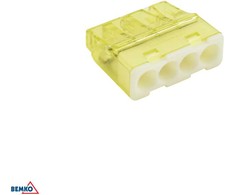 Bemko 4 polių jungtis, 0,5-2,5mm2, 100vnt