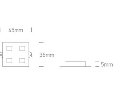 4 x 0,36W LED modulis, mėlyna šviesos sp., 7842/BL