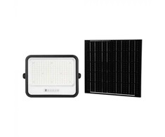 400W LED prožektorius su saulės baterija, juodas, 2000-8000K, dimeriuojamas