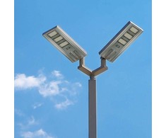 V-tac 40W LED gatvės šviestuvas, baltu korpusu, 6400K, su saulės baterija, judesio jutikliu ir nuotolinio valdymo galimybe