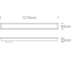 40W LED įleidžiamas linijinis šviestuvas, baltas, 4000K, 38150AR/W/C