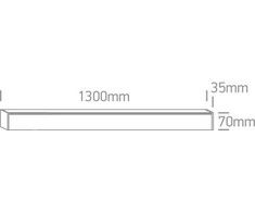 40W LED linijinės sistemos šviestuvas, baltas, 4000K, 38150B/W/C