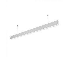V-tac 40W LED linijinis pakabinamas šviestuvas, sidabro sp., 6400K